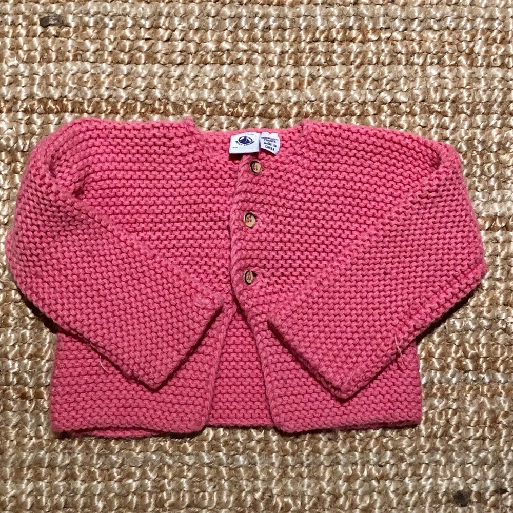 Petit Bateau Pink Knit Sweater 12 months